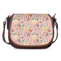 Pastel Cactus And Succulent Print Saddle Bag