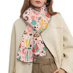 Pastel Cactus And Succulent Print Scarf