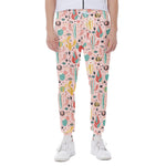 Pastel Cactus And Succulent Print Scuba Joggers