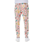 Pastel Cactus And Succulent Print Scuba Joggers