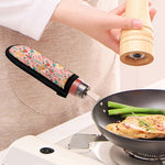 Pastel Cactus And Succulent Print Skillet Handle Cover