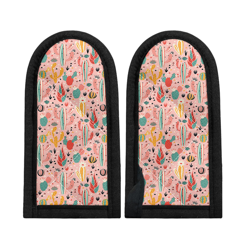 Pastel Cactus And Succulent Print Skillet Handle Cover