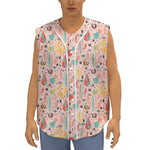 Pastel Cactus And Succulent Print Sleeveless Baseball Jersey