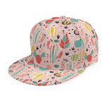 Pastel Cactus And Succulent Print Snapback Cap