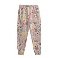Pastel Cactus And Succulent Print Sweatpants