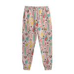 Pastel Cactus And Succulent Print Sweatpants