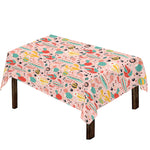 Pastel Cactus And Succulent Print Tablecloth