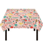 Pastel Cactus And Succulent Print Tablecloth