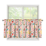 Pastel Cactus And Succulent Print Tier Curtains