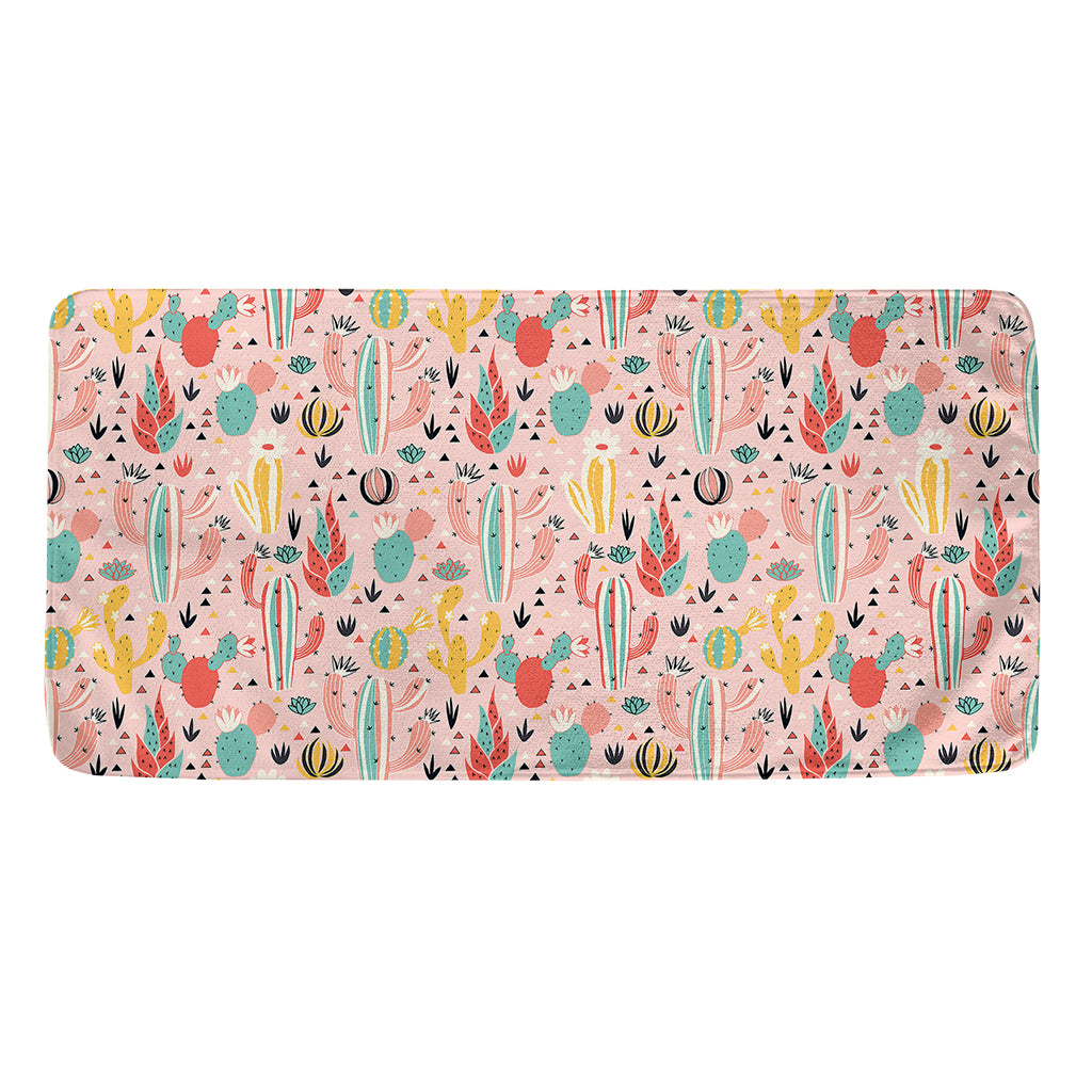 Pastel Cactus And Succulent Print Towel