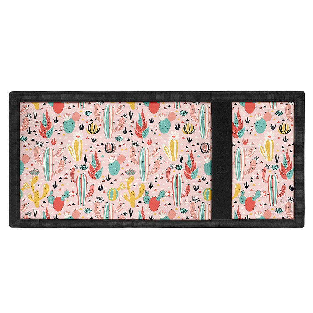 Pastel Cactus And Succulent Print Trifold Wallet