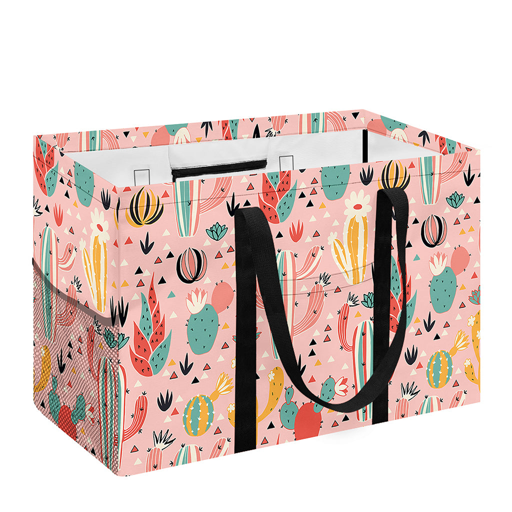 Pastel Cactus And Succulent Print Utility Tote Bag