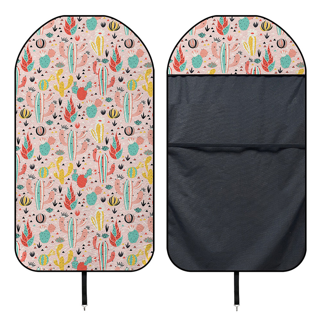 Pastel Cactus And Succulent Print Waterproof Car Seat Cover