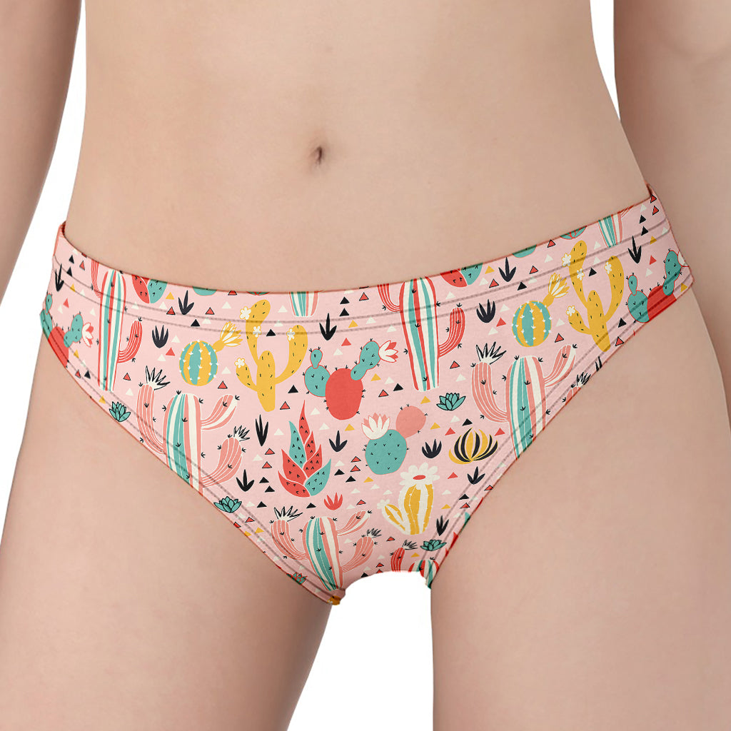 Pastel Cactus And Succulent Print Women's Panties