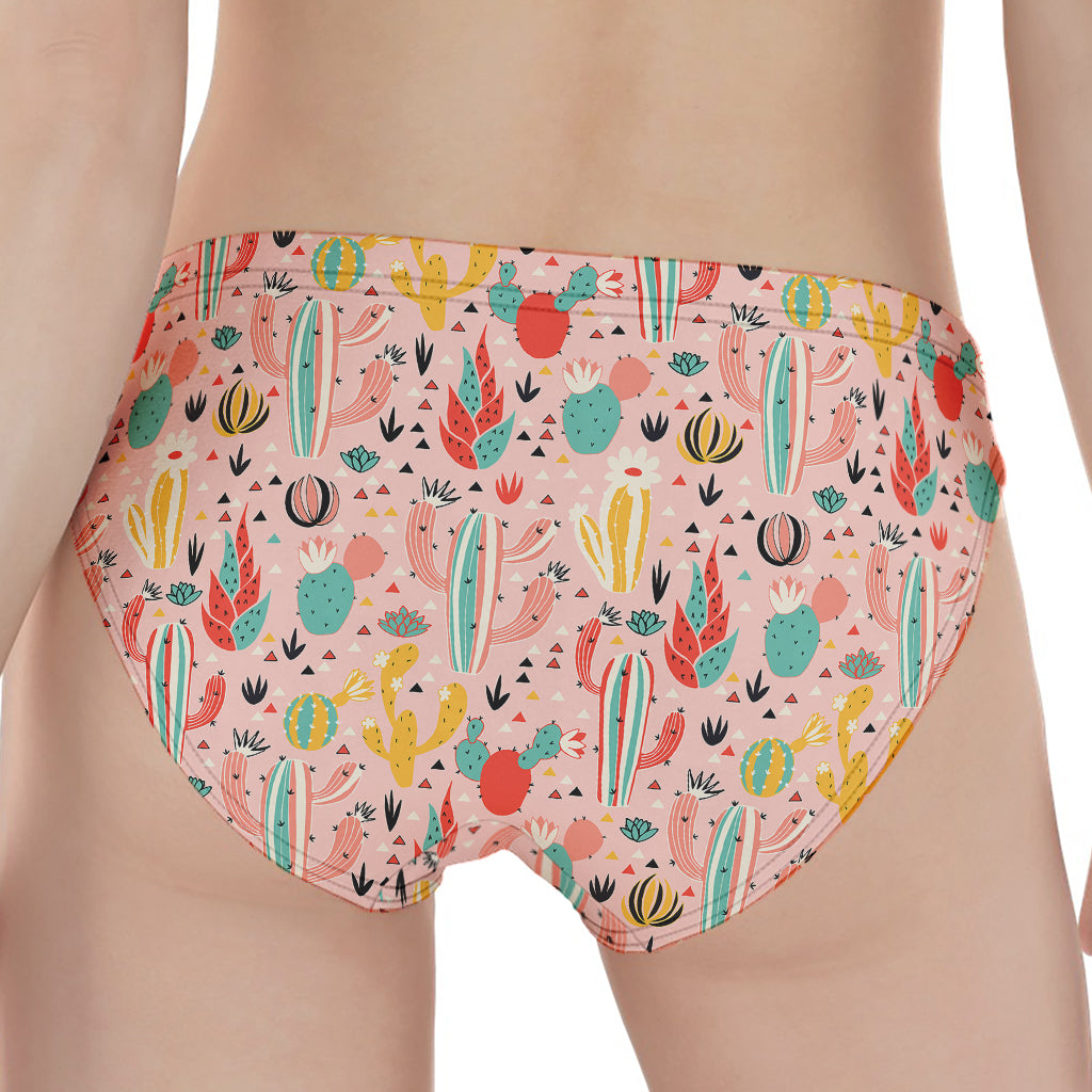 Pastel Cactus And Succulent Print Women's Panties