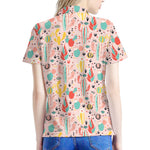 Pastel Cactus And Succulent Print Women's Polo Shirt