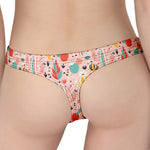 Pastel Cactus And Succulent Print Women's Thong