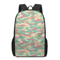 Pastel Camouflage Print 17 Inch Backpack