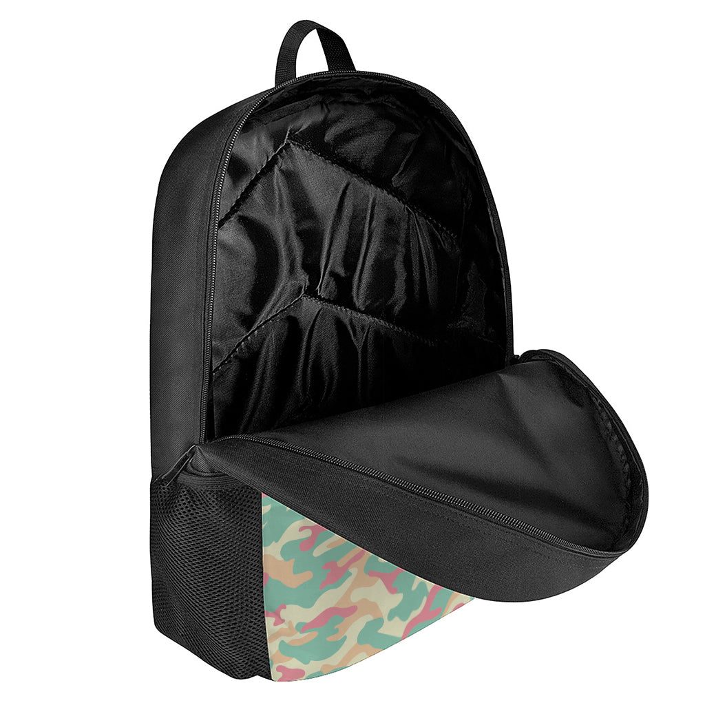 Pastel Camouflage Print 17 Inch Backpack