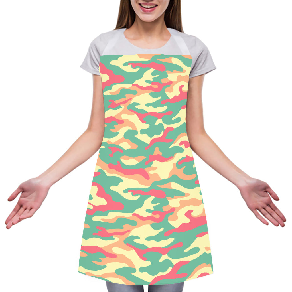Pastel Camouflage Print Adjustable Apron