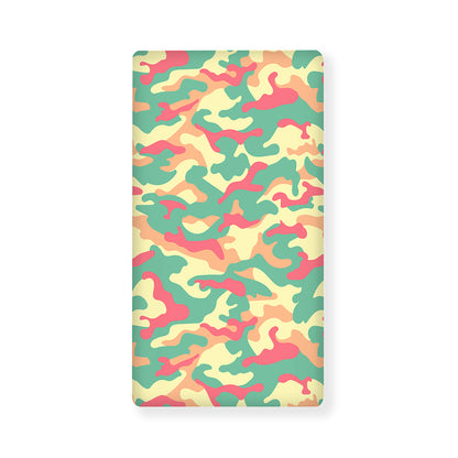 Pastel Camouflage Print Baby Crib Sheet