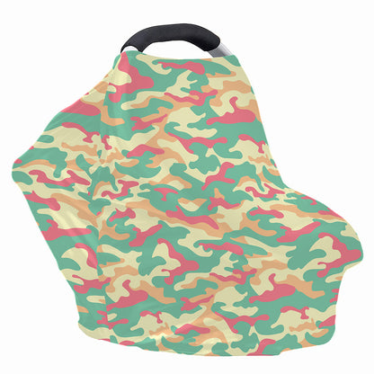 Pastel Camouflage Print Baby Seat Cover