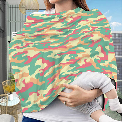 Pastel Camouflage Print Baby Seat Cover