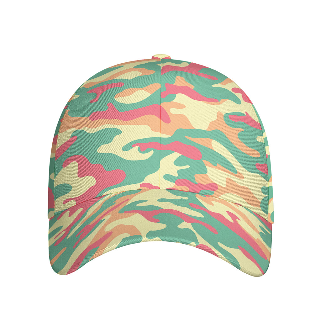 Pastel Camouflage Print Baseball Cap