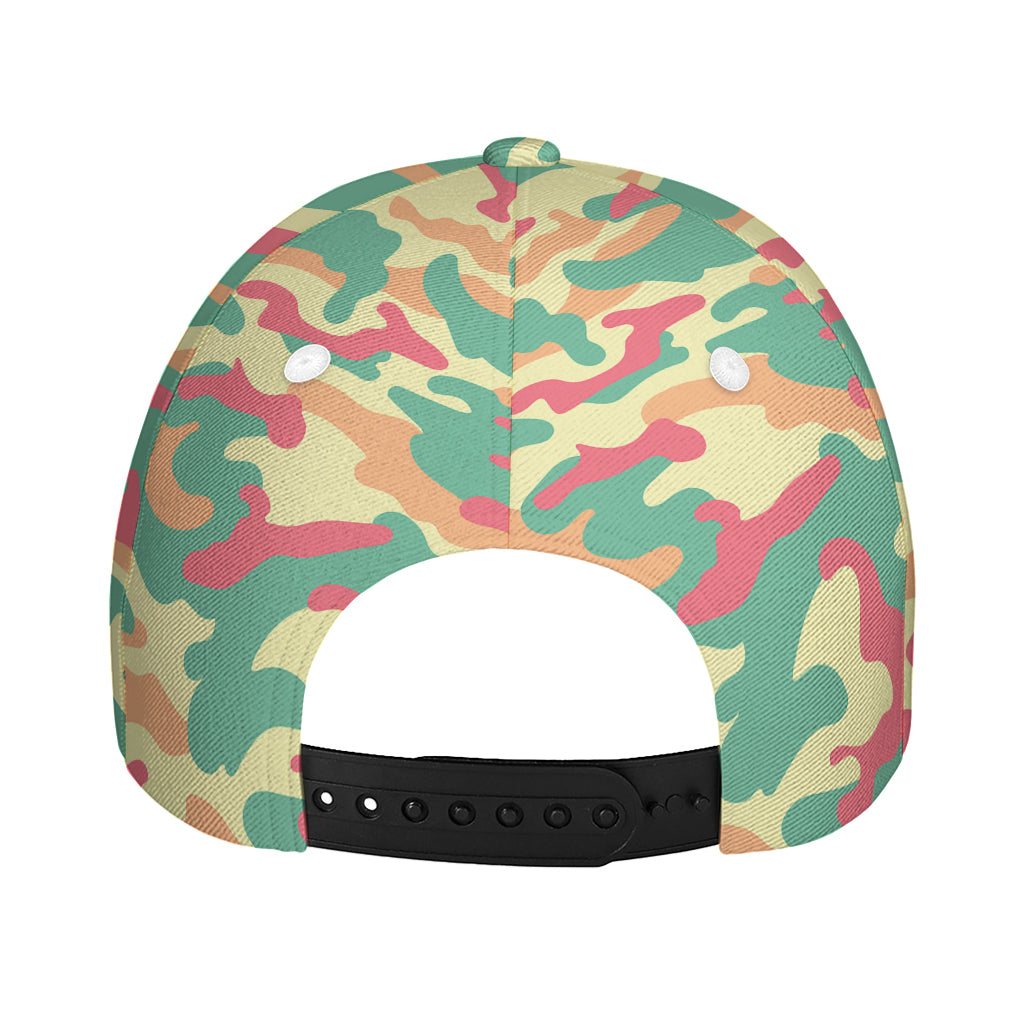 Pastel Camouflage Print Baseball Cap