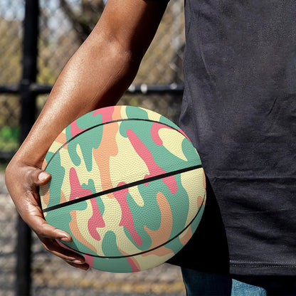 Pastel Camouflage Print Basketball