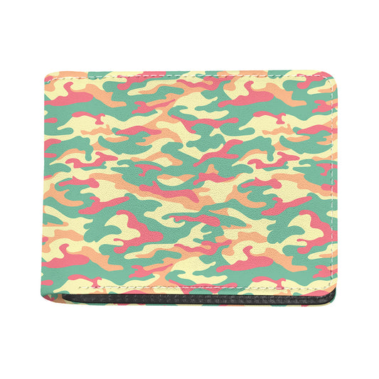 Pastel Camouflage Print Bifold Wallet