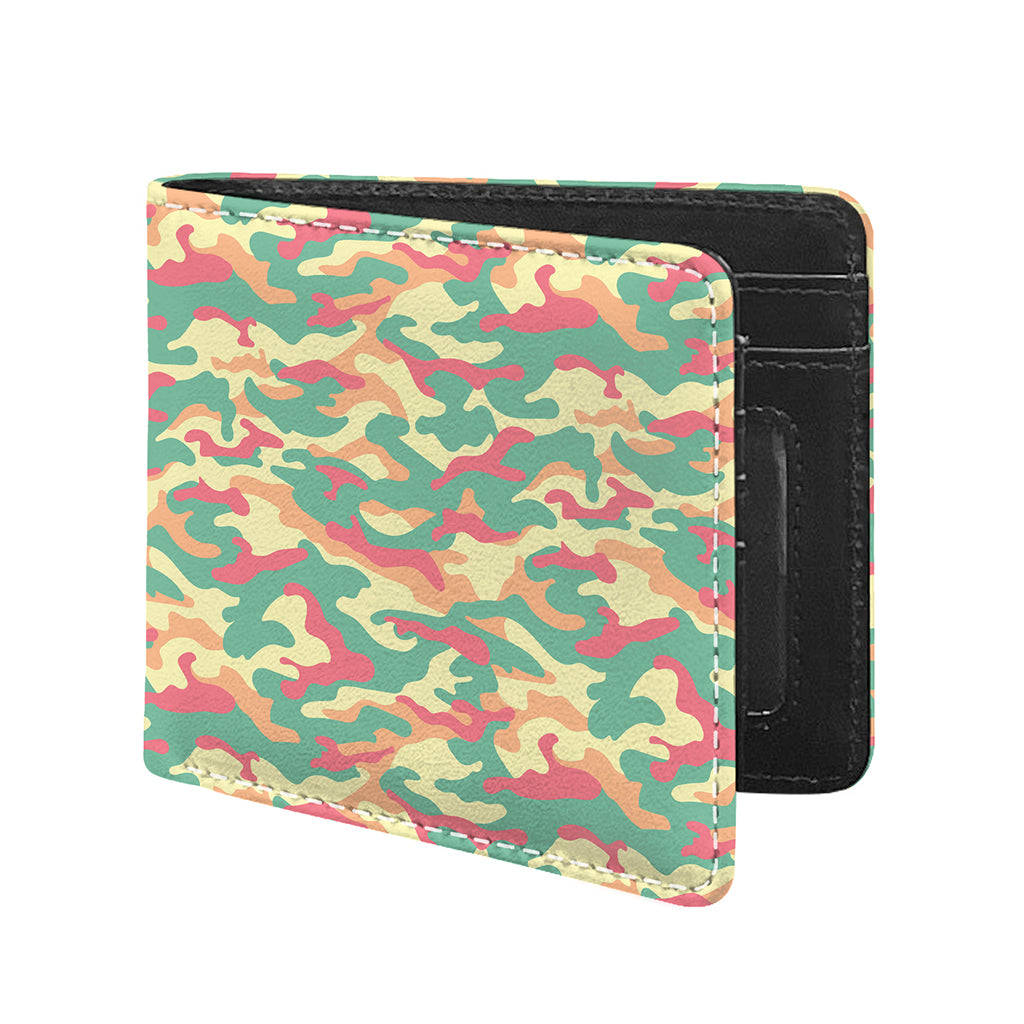 Pastel Camouflage Print Bifold Wallet