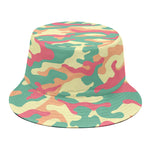 Pastel Camouflage Print Bucket Hat