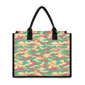Pastel Camouflage Print Canvas Tote Bag