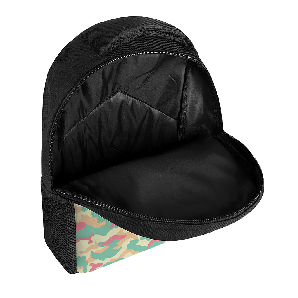 Pastel Camouflage Print Casual Backpack