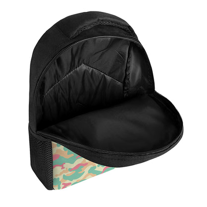 Pastel Camouflage Print Casual Backpack