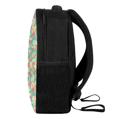 Pastel Camouflage Print Casual Backpack