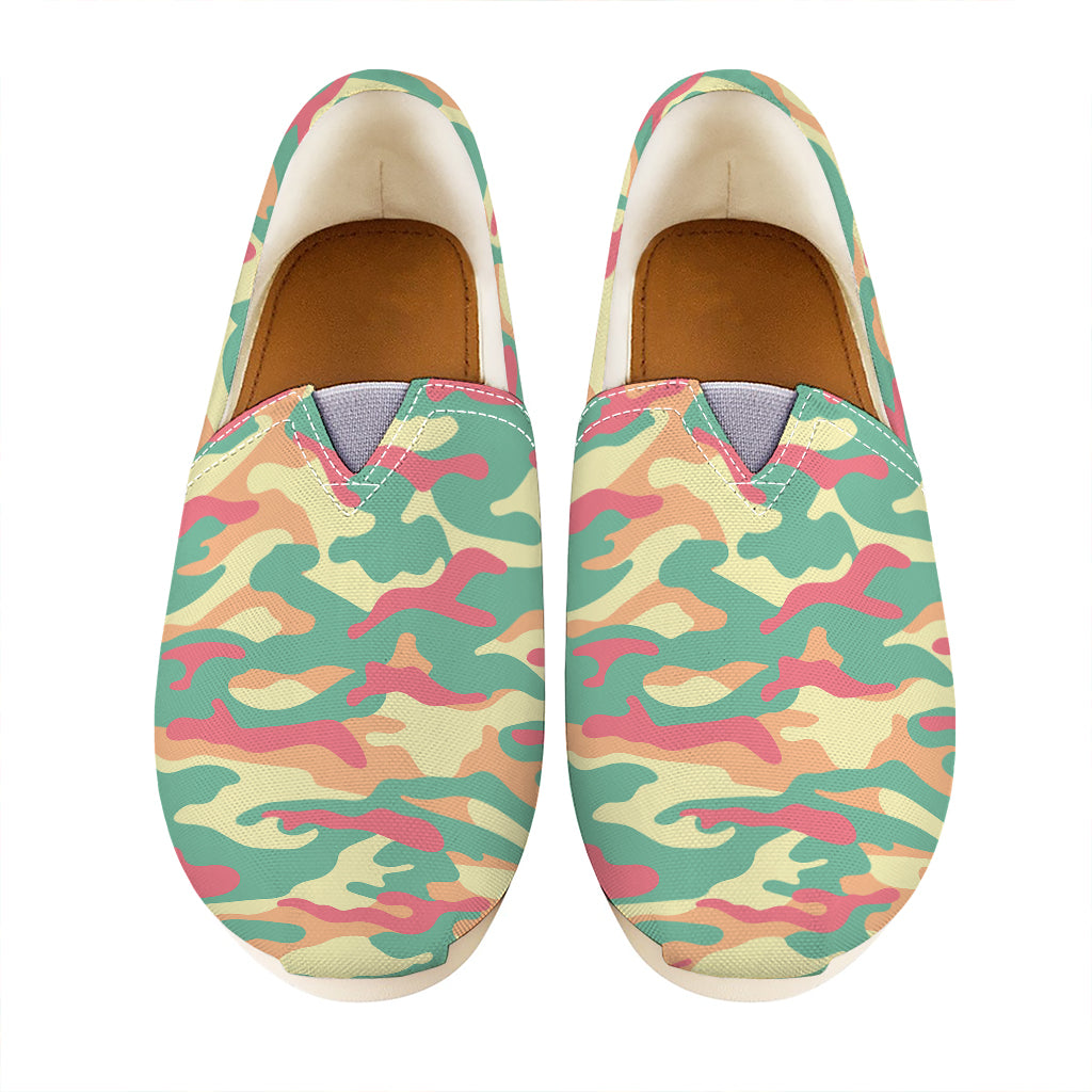 Pastel Camouflage Print Casual Shoes