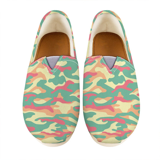 Pastel Camouflage Print Casual Shoes