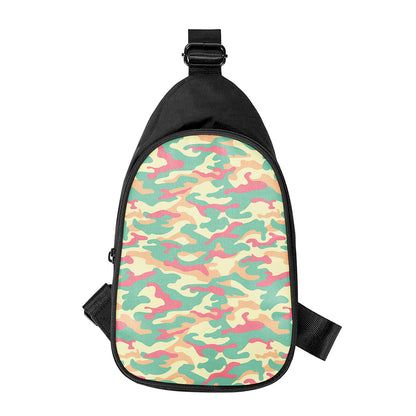 Pastel Camouflage Print Chest Bag