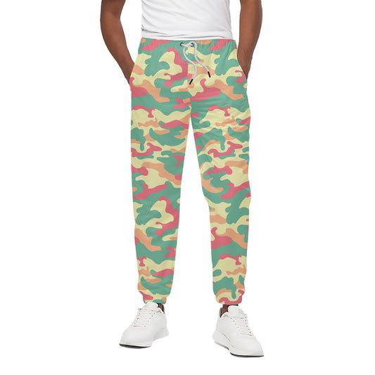 Pastel Camouflage Print Cotton Pants