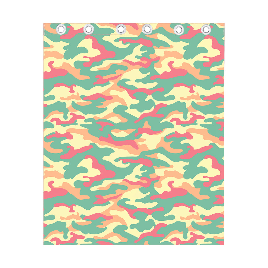 Pastel Camouflage Print Curtain