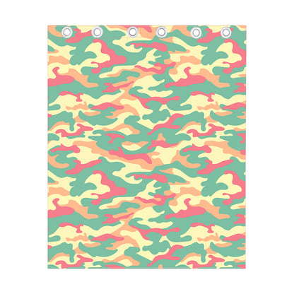 Pastel Camouflage Print Curtain