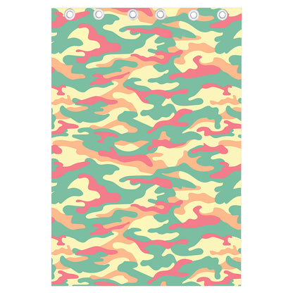 Pastel Camouflage Print Curtain