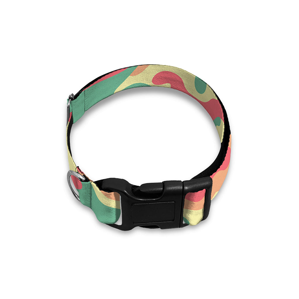 Pastel Camouflage Print Dog Collar