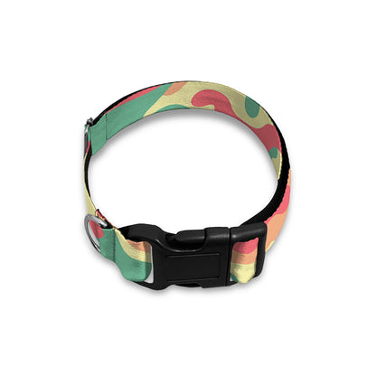 Pastel Camouflage Print Dog Collar