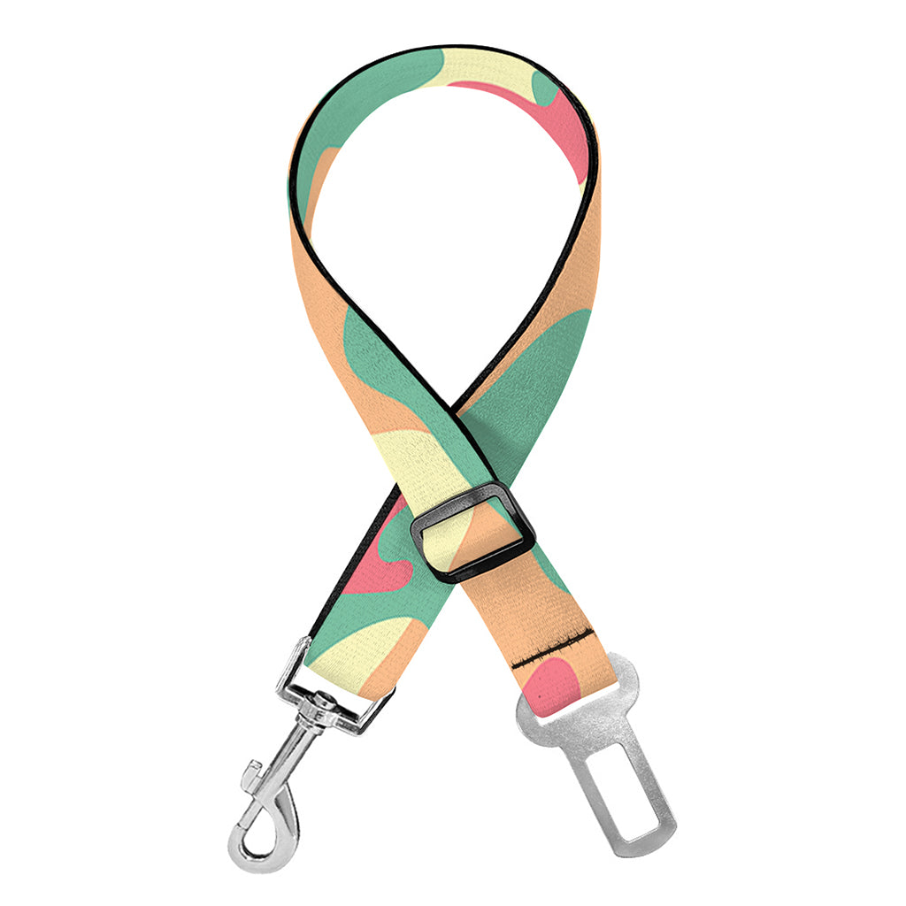 Pastel Camouflage Print Dog Seat Belt