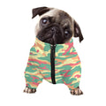 Pastel Camouflage Print Dog Zip Up Jacket