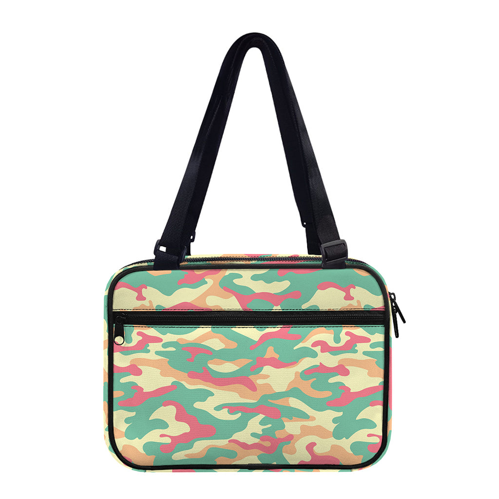 Pastel Camouflage Print Double Strap Bible Bag