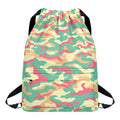 Pastel Camouflage Print Drawstring Backpack